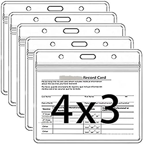 5-10 Pack CDC Vacinação Card Protetor de 4 x 3 polegadas Record Nome da tag Tag Digíge