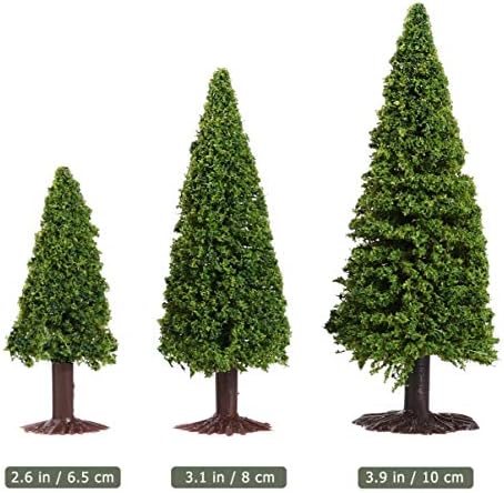 Vosareia 15pcs florestas miniaturas árvores de cenário verde árvores modelo para mapas modelo de árvore TRIBE DIY DIY