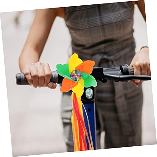 Veemoon 1 Set crianças fitas Scooter Ribbon Tassel Bicycle Kids Colored Grips Acessórios Meninos Peças portador de cata -vento de