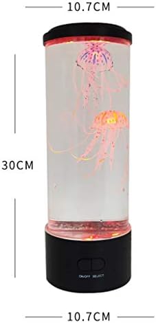 Lâmpada de lava de fantasia liderada por água -viva qffl, luz noturna de aquário artificial, lâmpada de água -viva, alimentação