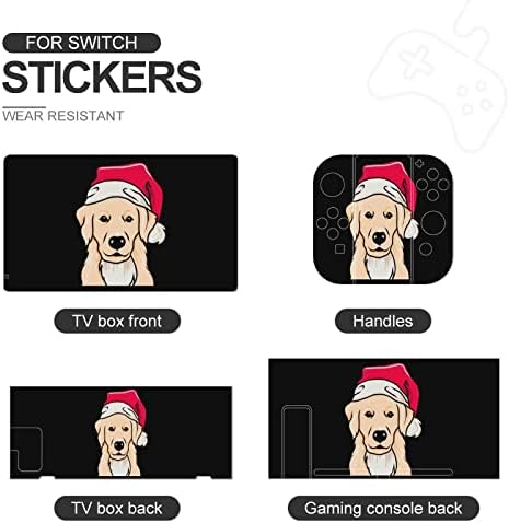 Santa Golden Retriever Switch Skin Skin Skin Skin Skin Padrão Protetor de capa de pele completa STELTER STELTER COMPATÍVEL