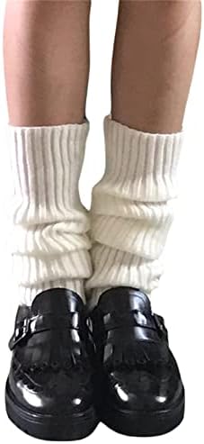 Fernvia feminino lolita malha meias longas aquecedores de perna harajuku japonês kawaii bota meias de inverno tornozelo
