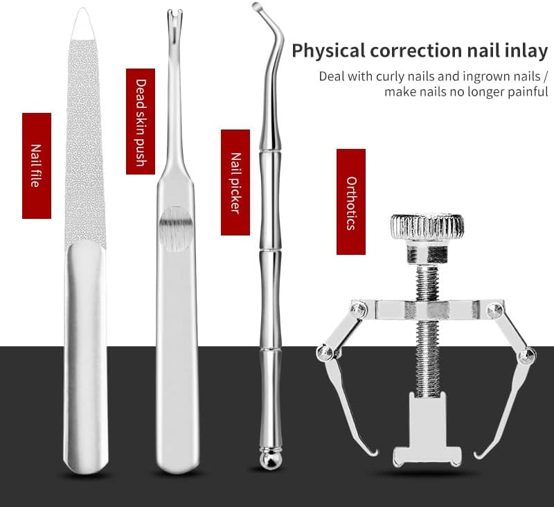Dyizu 2/4/7pcs/conjunto encravar o upenail kit de manicure kit de remoção da unha encravada Correção de corretor de unhas Ferramenta de pedicure para o pé da unha