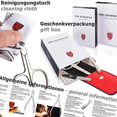 3 Espadas Alemanha - Qualidade da marca Kit de grooming de pedicure de 5 peças para cuidados com os dedos profissionais