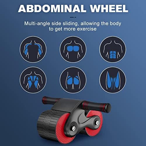 AB Roller Wheel para exercício abdominal Rebotamento automático Rolo de rebote abdominal Equipamento de treino Rolo de springback Roller para treinamento de núcleo abdominal Treinamento doméstico academia doméstica Fitness