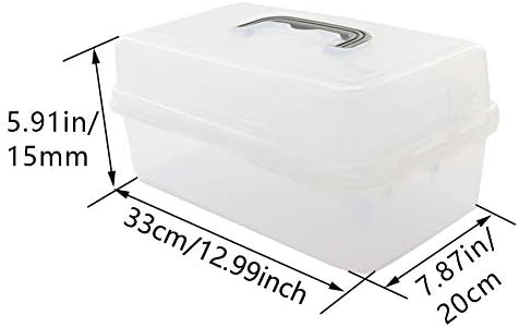 Caixa de ferramentas dobráveis ​​de plástico portátil Hegebeck Caixa de armazenamento de três camadas com caixa de hardware de