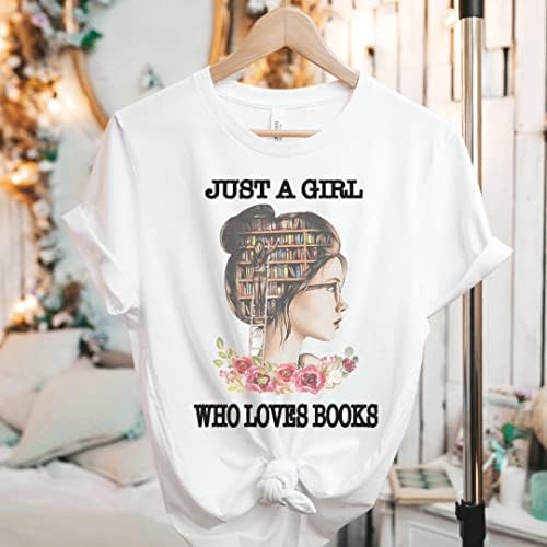 Boho Just a garota que adora camisa de livros, leitor de livros lendo entusiasta Tee