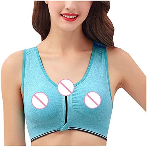 Zíper no sutiã esportivo frontal para mulheres de alto impacto back strappy suportam treping tanks de colheita bras de fitness aeróbica