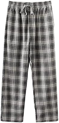 Calça de pijama masculina de homycomy calça de sono macia de pijama calças de algodão com bolsos