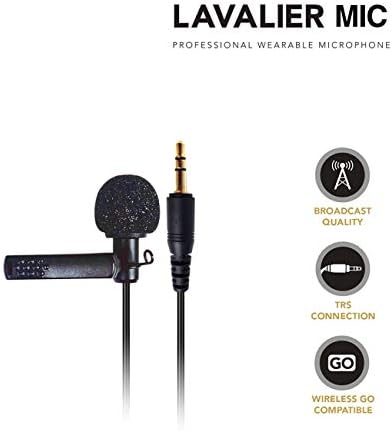 Canfon Professional Omni-Directional Lavalier Mic compatível com o microfone Sennheiser Boya Comica para câmera DSLR,