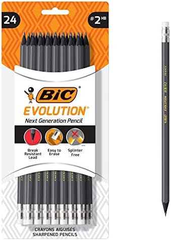 Lápis de Evolução Bic, 2 chumbo, cano cinza, 24 acusações