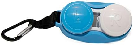 Casos de lente de contato Viagem de armazenamento de estojos planos com clipe para parafuso de estilo de vida ativo capota superior 1 pacote azul
