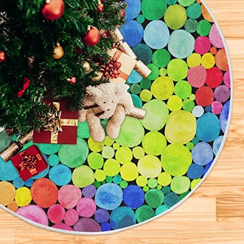 Orencol Rainbow Polka Dot Art Colorido Arte Árvore de Natal Salia