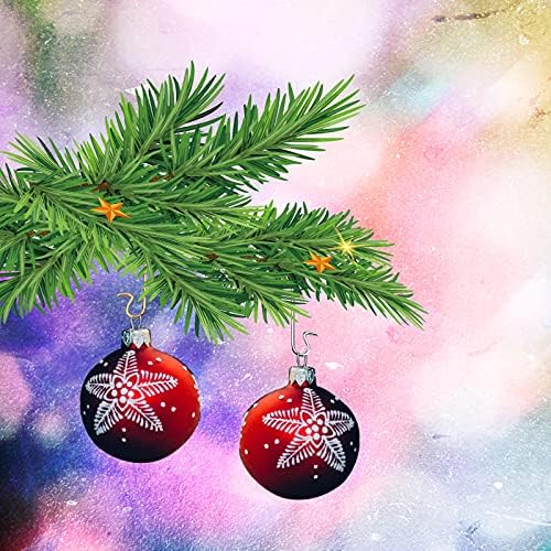 AIEX 200 Peças Ornamentos de Natal S ganchos de cabides a granel com caixa de armazenamento para decoração de árvores de Natal
