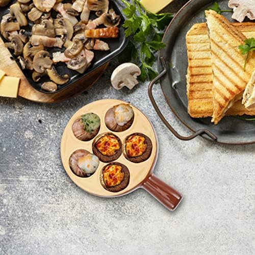 Placas de escargot cerâmica de utensílios de jantar Inoomp, pratos de nó de caracol de cerâmica pratos espessos de forno seguro com