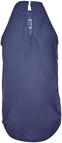 Tanques de halter de verão feminino tops de tampas casuais com renda de renda de retalhos de retalhos de túnica solta blusa