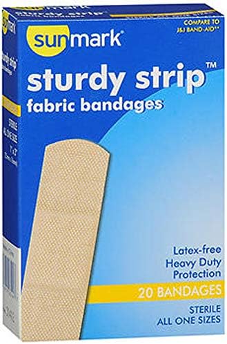 Sunmark Sunmark Strip Strip Faixa Bandagens Todo o tamanho, todo o tamanho 20 cada