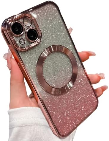 Sobln para iPhone 13 Case Glitter Magnetic Trabalho com Magsafe Full Camera Lens Protection Luxury Plating fofo Bling