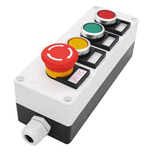 Interruptor momentâneo verde de twtade/vermelho, parada de emergência de cogumelos vermelhos 1nc 1 não trava, interruptor da estação de botão