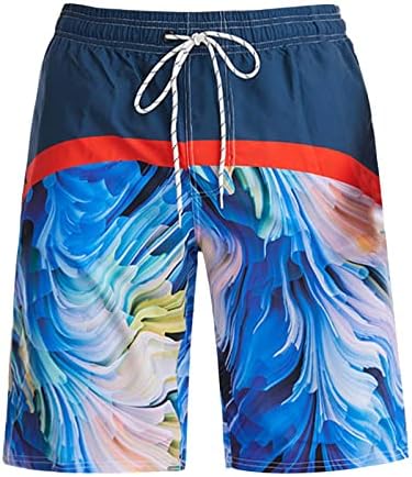 Shorts para homens shorts soltos ajuste 3d elástico na cintura de surf shorts de praia de praia