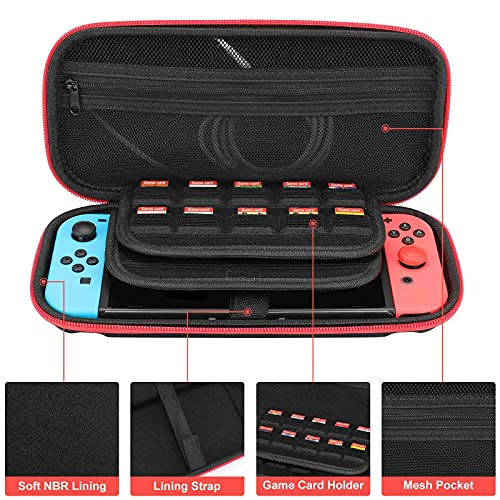 Futebol nas nuvens Travel Transporting Case Tote Bag para Nintendo Switch Acessórios mantém 20 bolsa de cartas de jogo