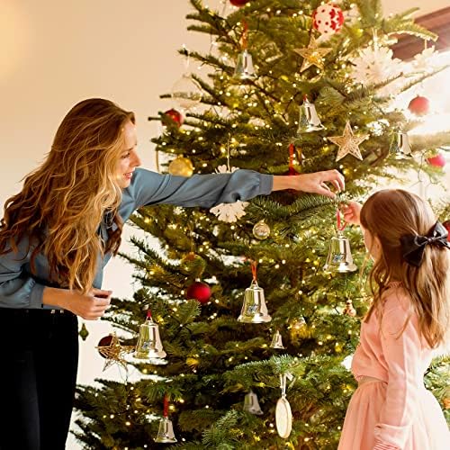 UUC 2022 Ornamentos de sino de trenó de Natal, sinos de metal de jingle sinos para decoração de casa de férias de árvore de Natal,