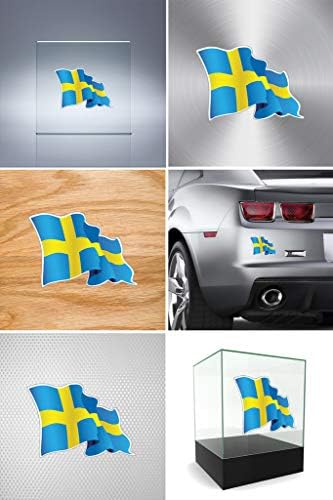 Decalques de adesivos de vinil Se a bandeira da Suécia Bike 14 x 9,74 in.