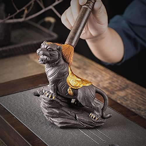 HDDS Chineses Zodiac Tea Tiger Tiger Clay roxo Acessórios de chá engraçados