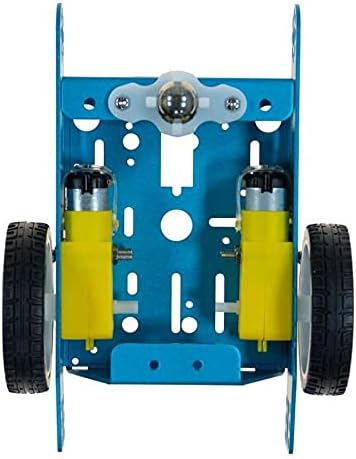 Robotistão - Corpo de robô 2WD de alumínio multiuso - kit de plataforma de robô azul