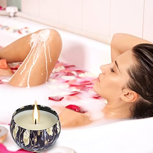 Conjunto de presentes de velas perfumadas, cenas de velas de aromaterapia de 24 pacotes para mulheres, velas de cera de soja de 480h para resfriamento em casa, presentes de velas românticos para esposa, presentes de velas para o dia das mães