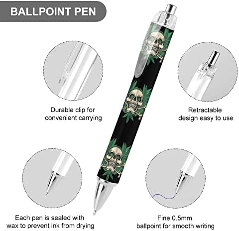 Caneta de maconha de cannabis caneta caneta de caneta azul caneta de caneta de trabalho de esfera retrátil para homens