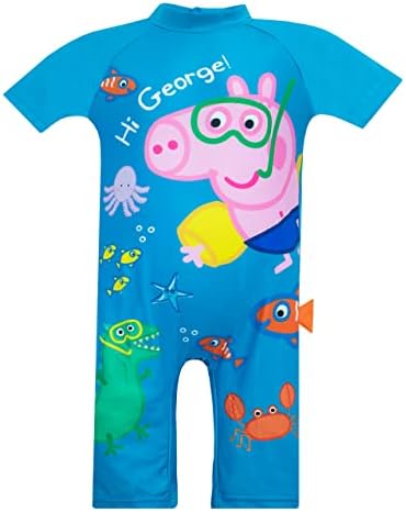 George Pig Swimsuit de peppa Pig Boys Tamanho 2T azul