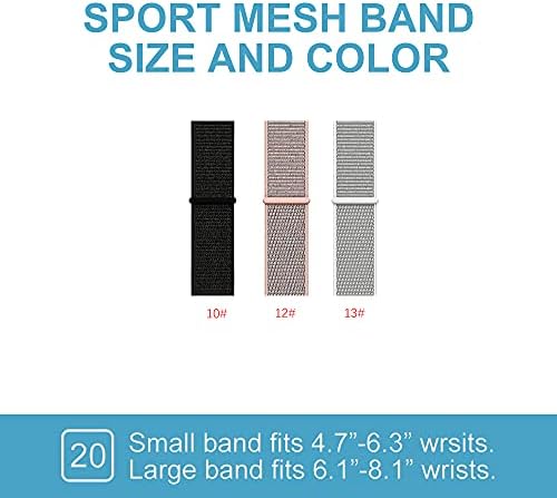 Leiou Sport Mesh Style Strap Compatível com Garmin Fenix ​​6s ProsApphiresolar Premium Multisport GPS Watch Band Substitui