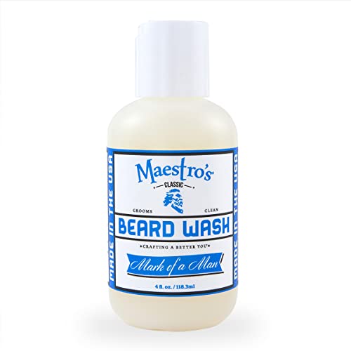 Lavagem clássica de barba do maestro | Anti-Titch, Limpeza Profunda, Limpador suave e não secagem e totalmente hidratante