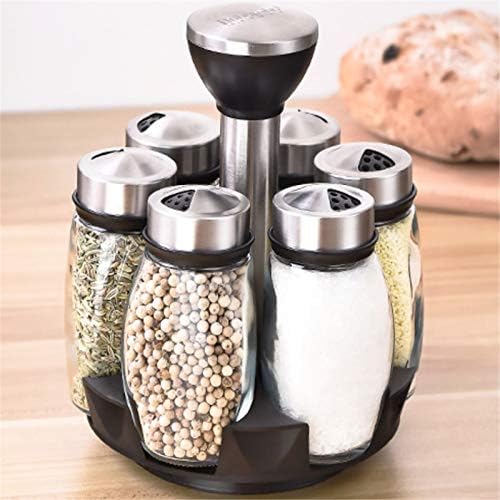 Phonme Clear Glass Storage Speater Spice Gaxister, caixa de tempero conjunto de especiarias de especiarias conjuntos