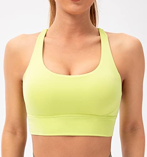 LAVENTO Strappy Sports para mulheres LONGLINE SPOD MEDAIS SUPORTE IGA TREINAMENTO BRA TOP