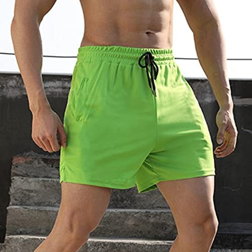 Calça de verão de jinfe tendência de cor sólida calça de moletom masculino que administra shorts de fitness jovens calças casuais