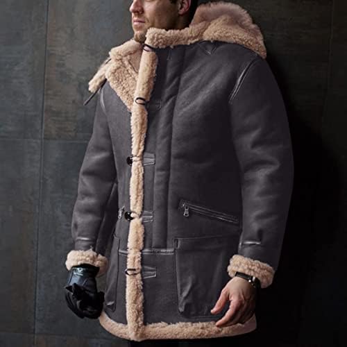 Jaquetas de inverno masculino, casaco de neve com pesos pesados ​​com casaco de algodão regular de algodão masculino jaquetas de lã e casacos