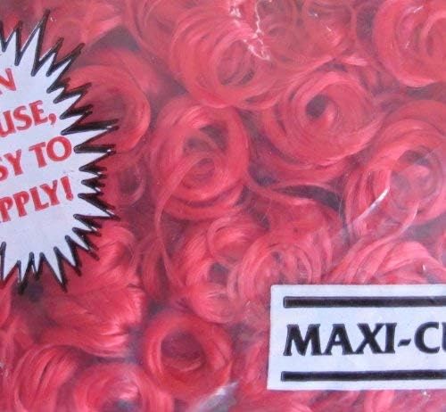 Um e apenas artesanato 1 pacote de 0,90 oz. de Maxi Curl Curly Doll Hair Color Cherry Red