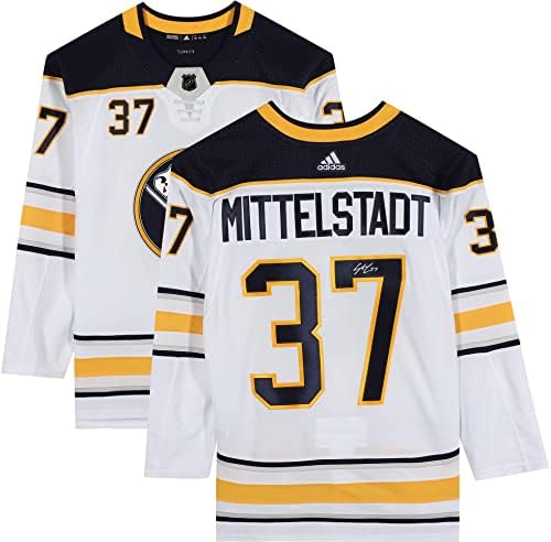 Casey Mittelstadt Buffalo Sabres autografou White Alternate 50th Anniversary Adidas Jersey Authentic - Autographed NHL Jerseys