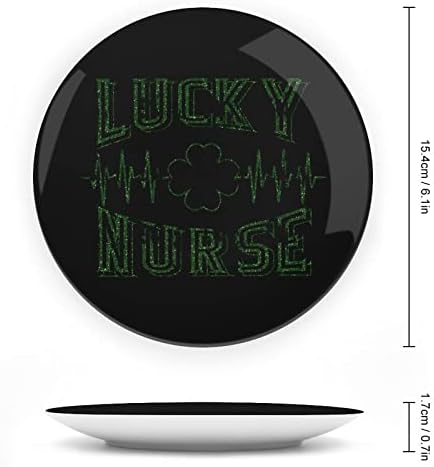 Lucky Nurse Clover Placa decorativa de bateria do coração com stand Plate Home de China Clina personalizada para a cozinha