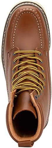 Handpoint Men's Stylish Classic 6 - 8 Suretrack Soft Toe Leather Slip Slip Durável Botagem Durável e respirável 84994-86994
