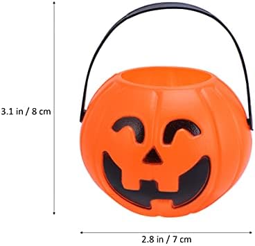 Aboofan Halloween Decor Halloween Pumpkin Candy Bucket 6pcs Jack o Lanterna Candy Basket Candy Bolds com Handle Halloween