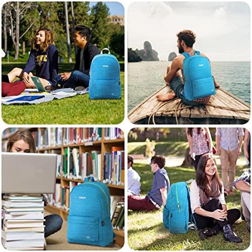 ViMapo Nylon Lightweight Backpack dobrável para viagens, 20l Packable caminhadas Daypack, bolsa de ciclismo ao ar livre para adultos