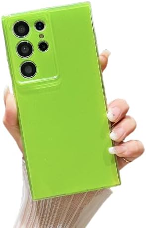 Samsung Galaxy S23 Ultra Caso, Green Green Glitter Bling Girls Linda Garotas Lute