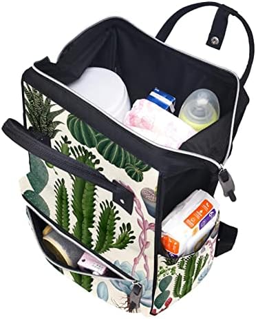 Mochila VBFOFBV Backpack, sacos de viagem portáteis multifuncionais para homens, plantas tropicais cactus flor retro