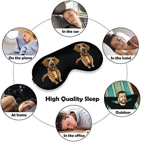 Golden Retriever Sleep Mask Soft Blindfold Máscara de olho portátil com cinta ajustável para homens mulheres