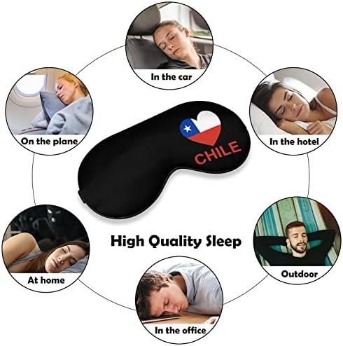Love Chile Sleeping Máscara com tira de cinta ajustável Blackout Blackout Blackfold for Travel Relax Nap