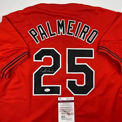Autografado/assinado Rafael Palmeiro Baltimore Orange Baseball Jersey JSA COA