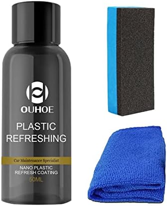 Kit de limpeza de carros uocuffy kit de detalhamento para mulheres 50ml Plastic Revitalization Coating Agent Nano Plastic